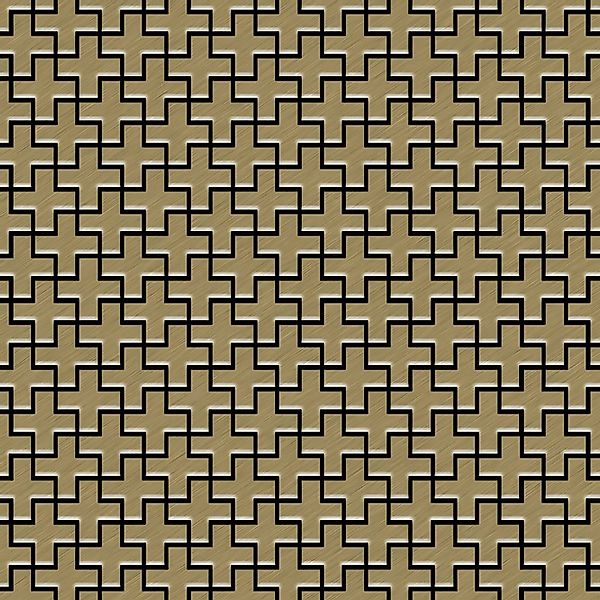 ALLOY Mosaik Fliese Massiv Metall Titan Gebürstet Gold 1,6mm Stark Swiss Cr günstig online kaufen