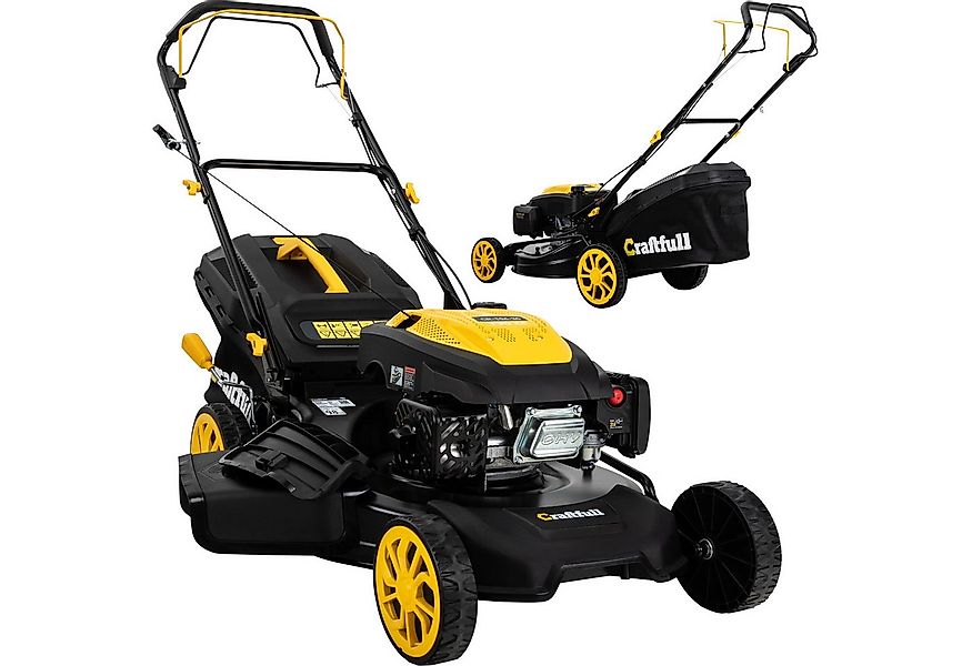 Craftfull Benzinrasenmäher CR-196-30 - 6 PS, 190 cm³ Rasenmäher Benzin 53cm günstig online kaufen