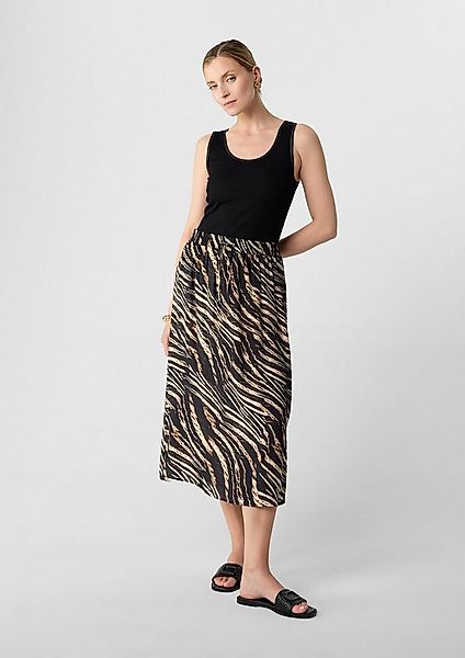 comma Maxirock Rock Abstrakt gemusterter Rock in Midilänge günstig online kaufen