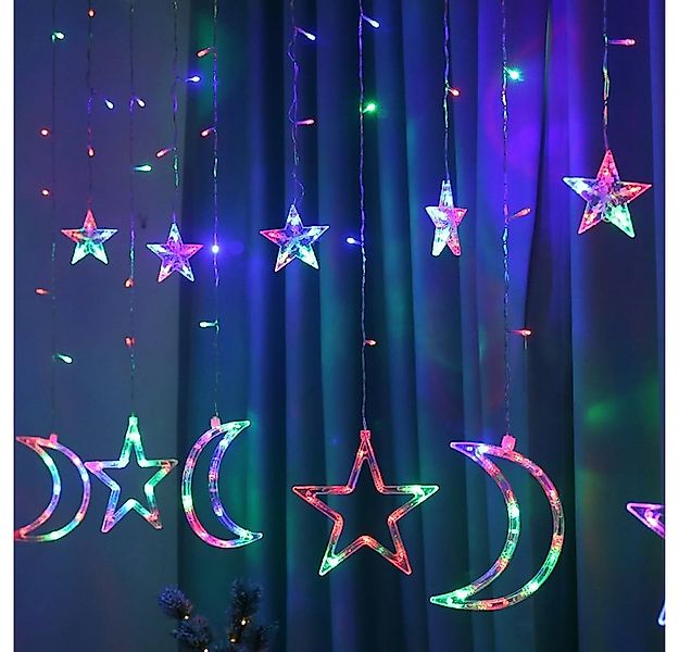 Qualra LED-Lichterkette Stern Mond LED Lichterketten 3M Innen Lichtervorhan günstig online kaufen