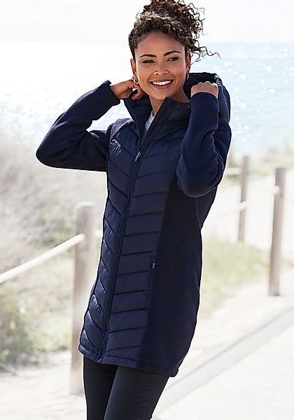 Vivance Steppjacke, mit Kapuze, mit Strickfleece-Ärmeln günstig online kaufen