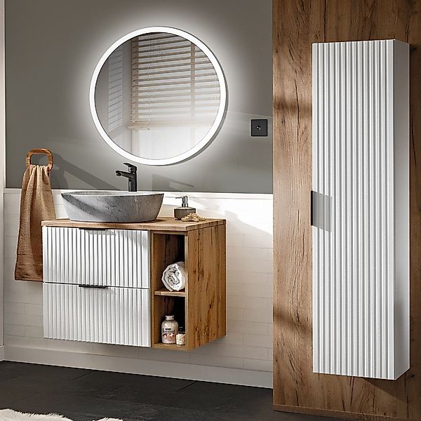 Lomadox Badmöbel-Set ADELAIDE-56-WHITE, (Spar-Set, 3-St), mit günstig online kaufen