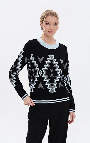 Passioni Strickpullover mit Norwegermuster günstig online kaufen