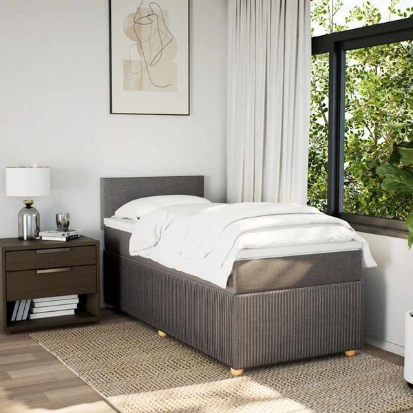 vidaXL Bett Boxspringbett mit Matratze Taupe günstig online kaufen