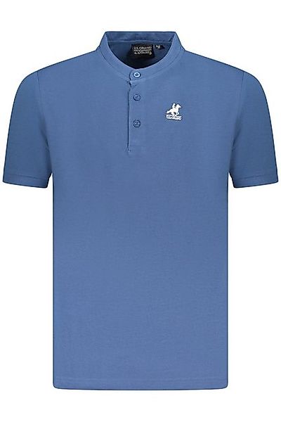 U.S. GRAND POLO Poloshirt Blaues Herren-Poloshirt mit Stehkragen & Stickere günstig online kaufen