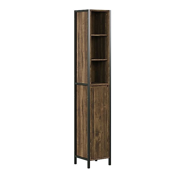 Vicco Hochschrank Naola, Eiche/Schwarz, 30 x 167.5 cm mit 3 offenen & 3 ges günstig online kaufen