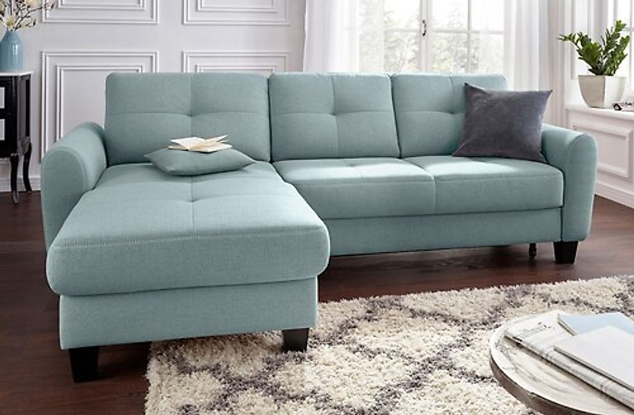 sit&more Ecksofa "Varese L-Form", mit Federkern, wahlweise mit Bettfunktion günstig online kaufen