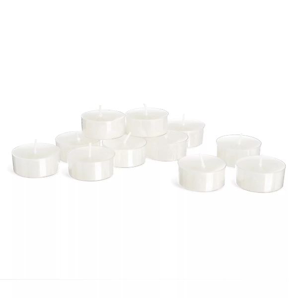 Teelichter, 12 Stück, D:4cm x H:1,5cm, weiß günstig online kaufen