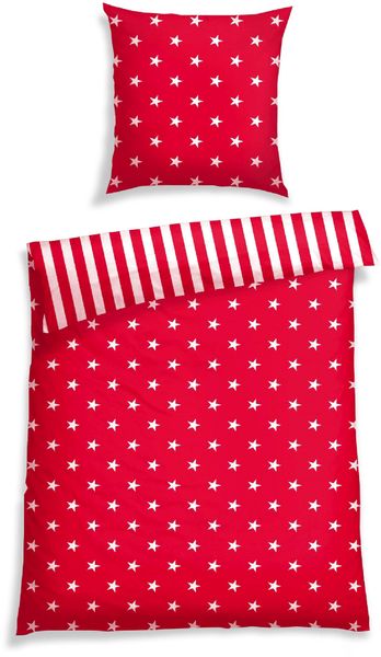 Schiesser Wendebettwäsche "Stars & Stripes aus weicher Baumwolle mit Sterne günstig online kaufen