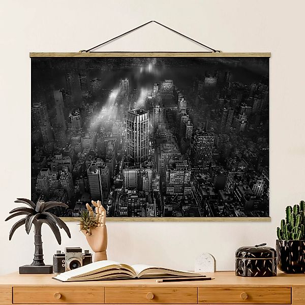 Stoffbild - Querformat Sonnenlicht über New York City günstig online kaufen