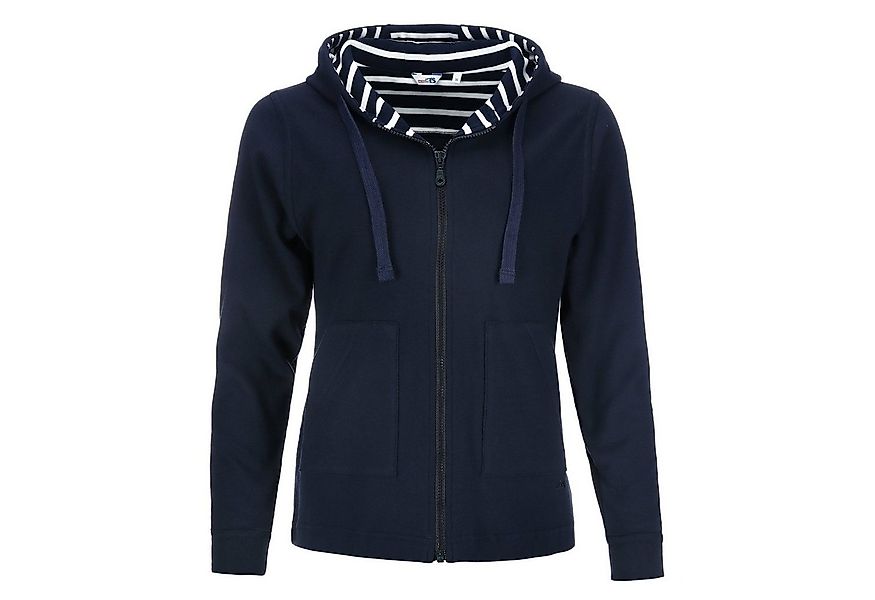 modAS Kapuzensweatjacke 28108 Damen Kapuzenjacke mit innen gestreifter Kapu günstig online kaufen