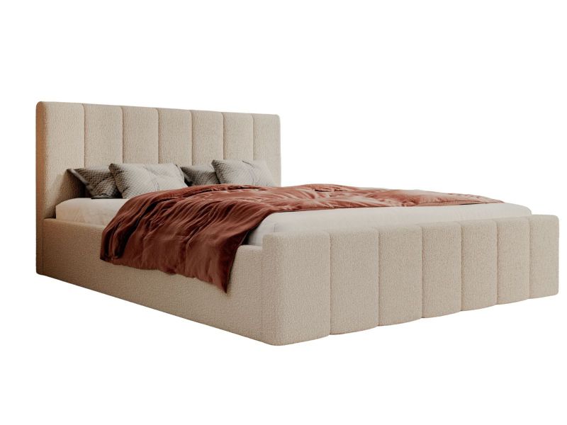 Compleo Polsterbett Boucle FLAV Stauraumbett, Doppelbett, günstig online kaufen