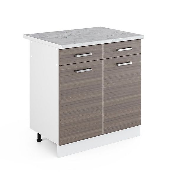 Vicco Küchenunterschrank R-Line Schubladenschrank für die Küche Grau/Weiß 8 günstig online kaufen