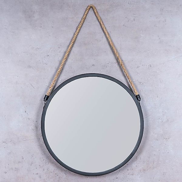 Levandeo® Wandspiegel, Spiegel 30cm Rund Schwarz günstig online kaufen