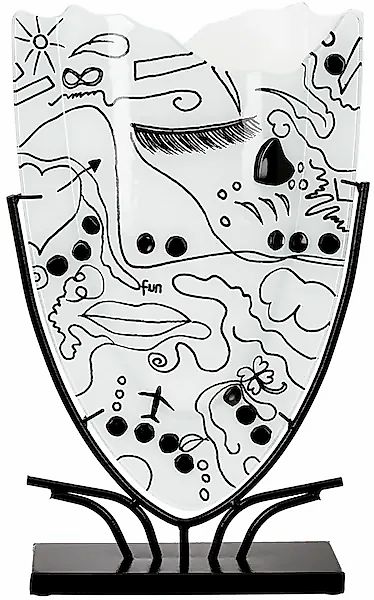 Casablanca by Gilde Bodenvase »Vase Modern Art weiß H.49 cm«, (1 St.) günstig online kaufen