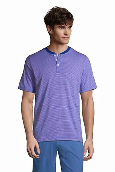 Kurzärmeliges Komfort-Henley-Shirt im Classic Fit, Herren, Größe: S Normal, günstig online kaufen