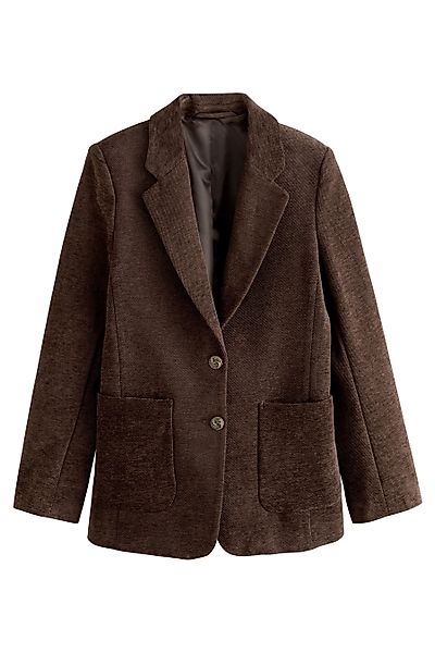 Next Jackenblazer Einreihiger Chenille-Blazer (1-tlg) günstig online kaufen