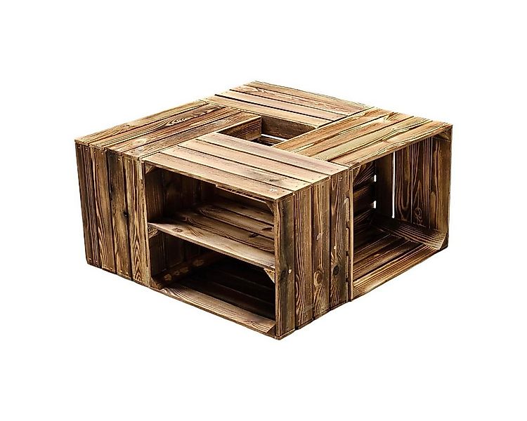 Teramico Holzkiste Obstkisten Regal 4er Set 50 x 40 x 30cm, Aufbewahrungsbo günstig online kaufen