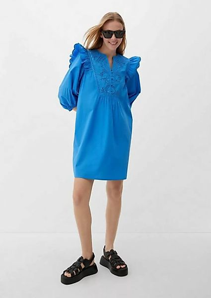 QS Minikleid Kleid mit Lochstickerei Lochstickerei günstig online kaufen