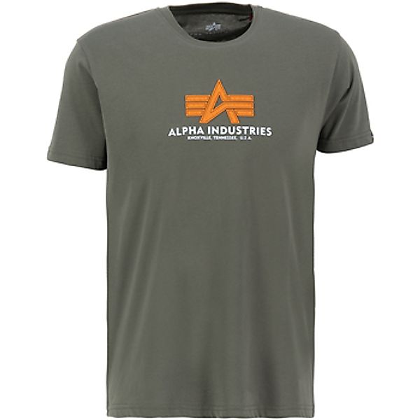 Alpha Industries  T-Shirts & Poloshirts Basic T Rubber - dark olive günstig online kaufen