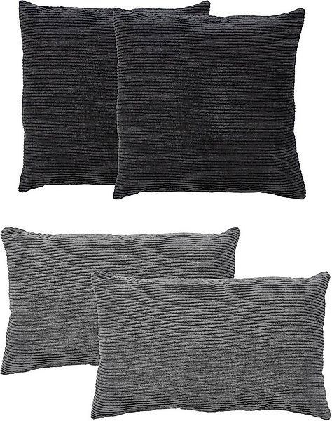 Andiamo Dekokissen Cord Kissen Emy, 4er Set, Kissenhülle mit Füllung, Sofak günstig online kaufen