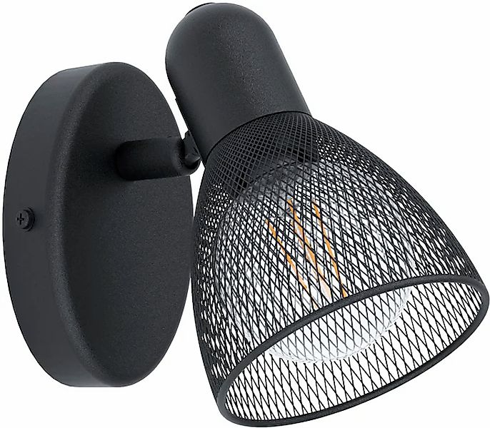 EGLO Deckenspot »CAROVIGNO Wandstrahler, Stahl, E14, IP20, Schlafzimmerlamp günstig online kaufen