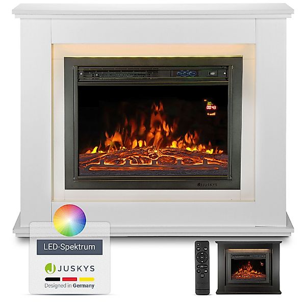 Juskys Elektrokamin, 2000 W Heizung, Flammeneffekt, Fernbedienung, LED-Lich günstig online kaufen