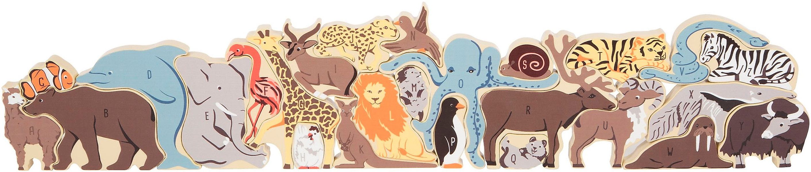 Small Foot Konturenpuzzle Buchstabenpuzzle Tiere, 26 günstig online kaufen