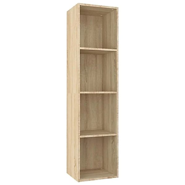 vidaXL Bücherregal/TV-Schrank Sonoma-Eiche 36x30x143 cm Holzwerkstoff 80014 günstig online kaufen