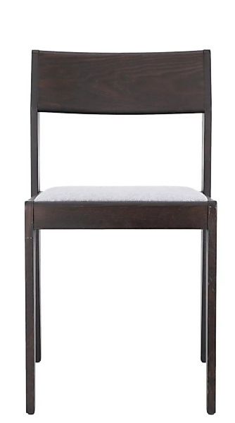 Stuhl mit gepolsteter Sitzfläche Nora wenge/hellgrau günstig online kaufen