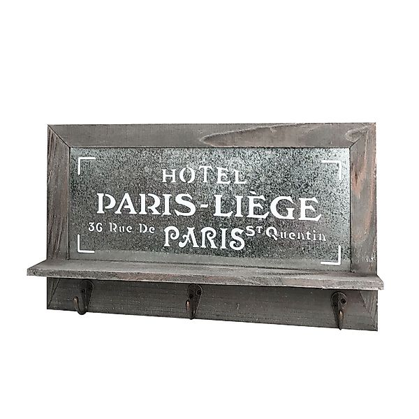 Wellgro Schlüsselbrett Nostalgisches Holz Schlüsselbrett PARIS günstig online kaufen