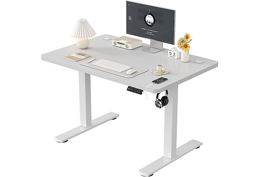 Furnicopia Schreibtisch Höhenverstellbarer mit USB-Ladefunktion und Wecker- günstig online kaufen