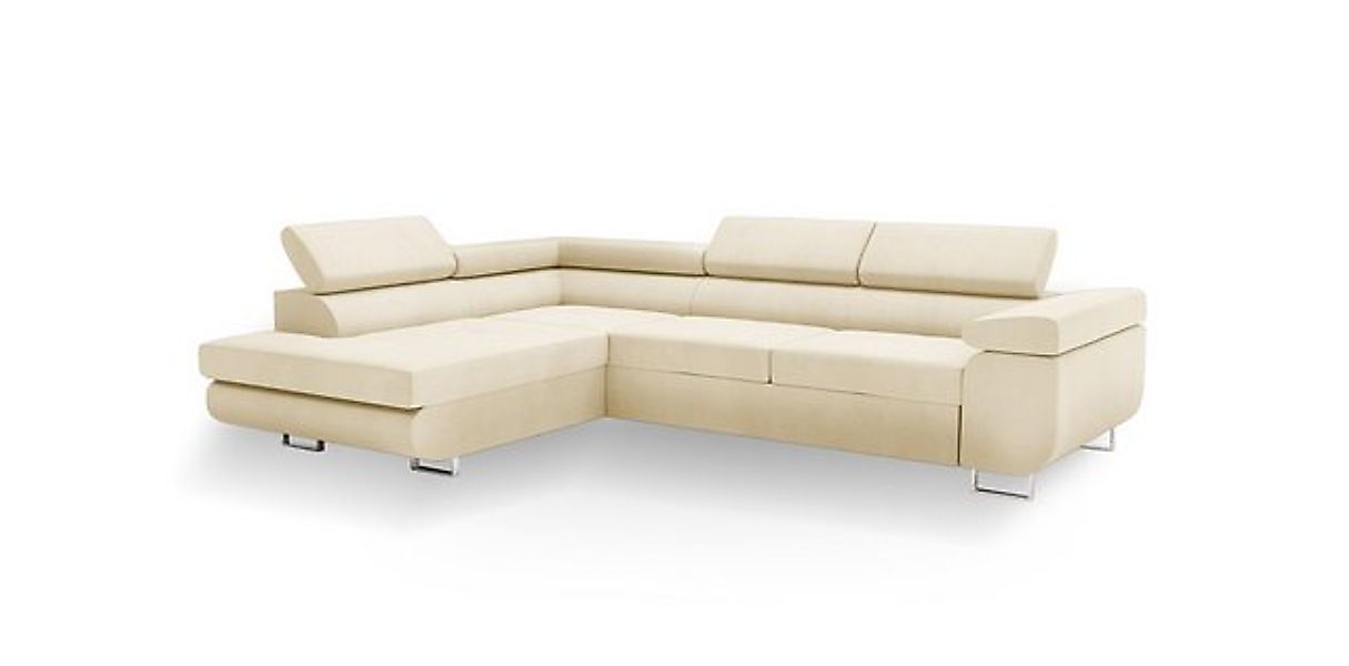 Goldstoff Ecksofa hochwertiges Sofa mit Schlaffunktion, Eckcouch mit prakti günstig online kaufen