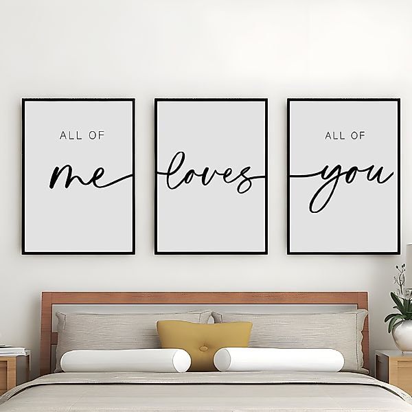 Tigerlino Poster Liebe 3er Set Wandbilder günstig online kaufen