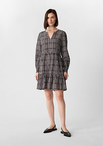 comma Minikleid Kleid Strukturiertes Printkleid mit günstig online kaufen