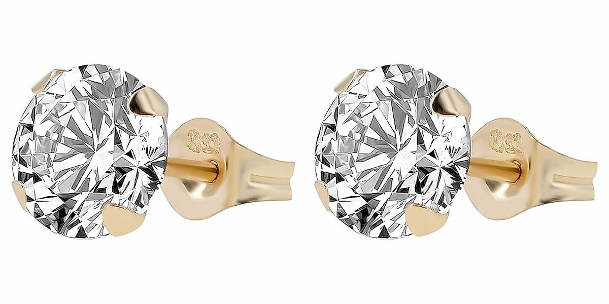 Adelia´s Paar Ohrhänger "Damen Ohrringe – Ohrstecker aus 333 Gold mit Zirko günstig online kaufen