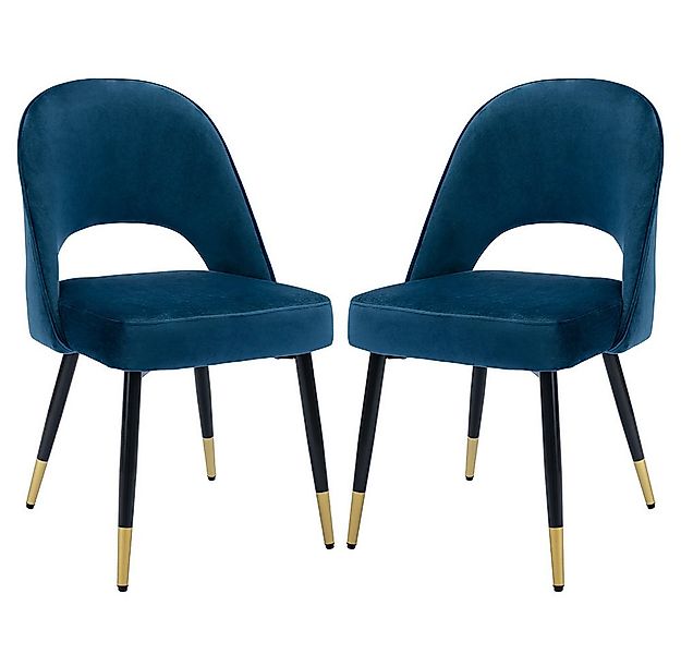 WAHSON OFFICE CHAIRS Esszimmerstuhl Samt 2er Set Seitenstühle Küchenstühle günstig online kaufen