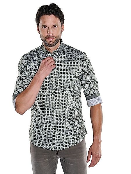 Engbers Langarmhemd engbers Herren Langarm-Hemd gemustert, Gruen günstig online kaufen