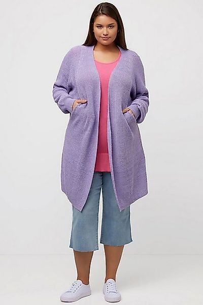 Ulla Popken Strickjacke Long-Strickjacke Eggshape Oversized Fledermausarm günstig online kaufen