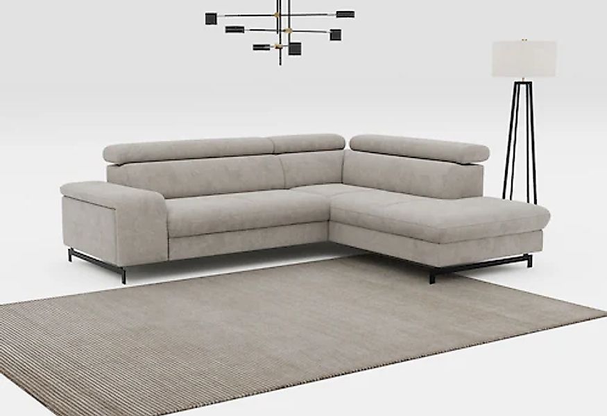 COTTA Ecksofa "Emma L-Form, B: 262 cm" mit Kopfteilverstellung, optional Be günstig online kaufen