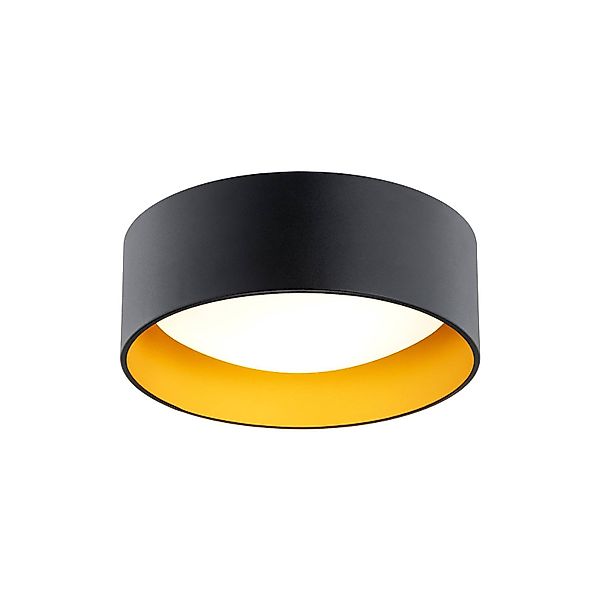 Deckenlampe Riu, schwarz/gold, Stahl, Ø 35 cm günstig online kaufen