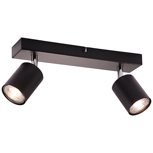 Brilliant LED-Deckenstrahler Taio 2-flammig Schwarz 35,5 cm günstig online kaufen