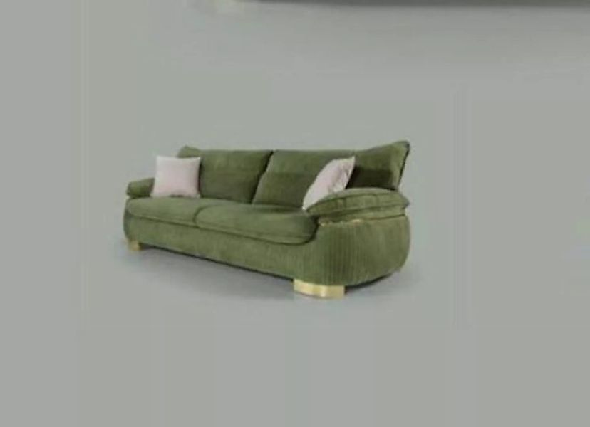 JVmoebel 3-Sitzer Polster Designer Möbel Dreisitzer Sofa 3 Sitz Grün Luxus günstig online kaufen