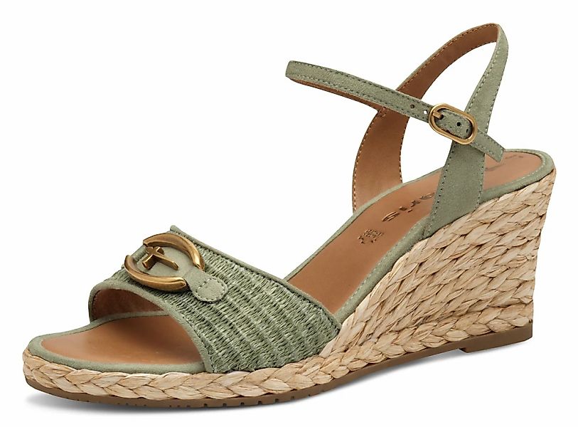 Tamaris Keilsandalette, Sommerschuh, Riemchensandale mit T-Schmuckelement günstig online kaufen