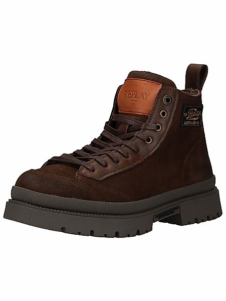 Replay Schnürstiefelette "Replay Stiefelette Veloursleder/Textil" günstig online kaufen