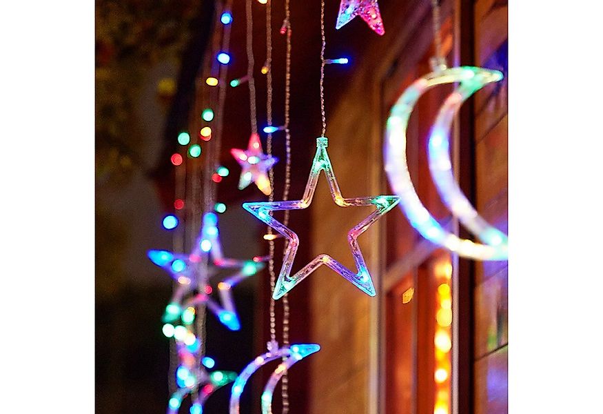 MUPOO LED-Lichterkette 120 LED Lichtervorhang Ramadan Eid Islam Fest Deko l günstig online kaufen