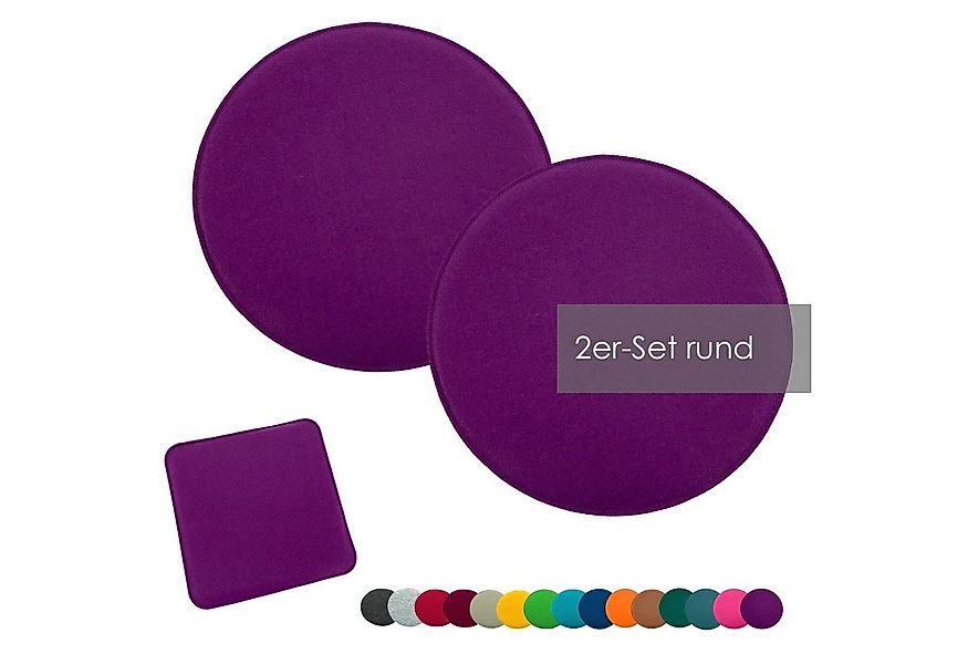 heimtexland Sitzkissen Filz Sitzauflage Stuhlkissen Bankkissen abwaschbar, günstig online kaufen