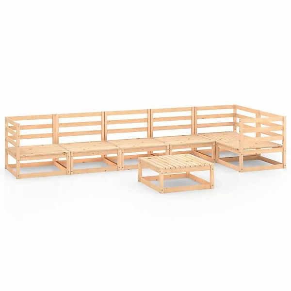 vidaXL 7-tlg Garten-Lounge-Set Massivholz Kiefer Modell 102 günstig online kaufen