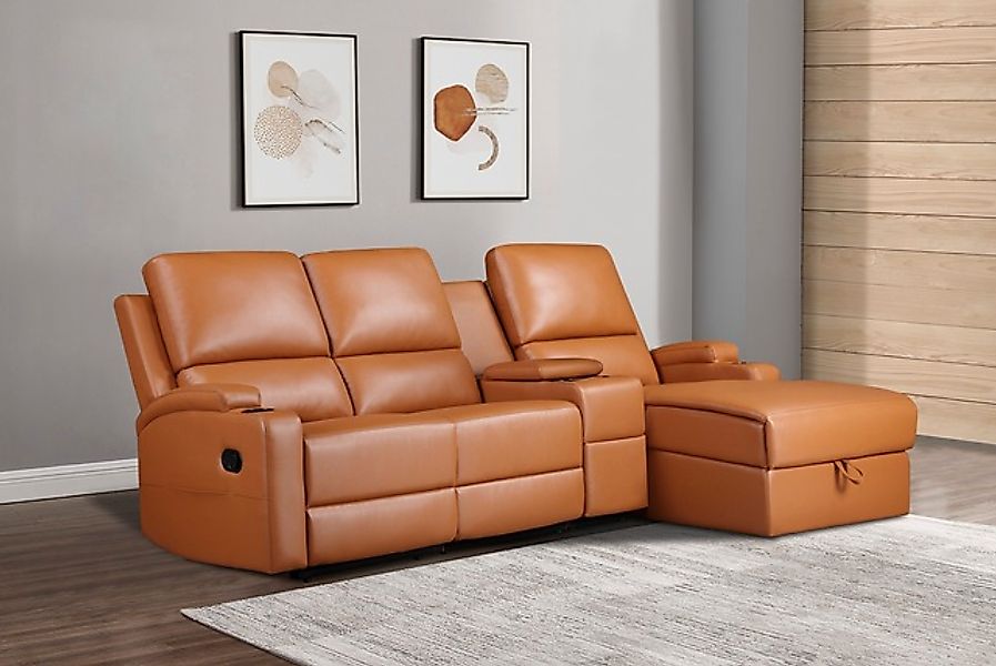 Home affaire Ecksofa »NAPORI Multimediasofa, 3er Kinosessel XXL, L-Form, 3 günstig online kaufen