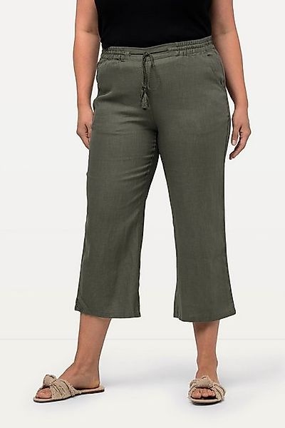 Ulla Popken Funktionshose 7/8-Leinenhose elastischer Bund natürlich kühl günstig online kaufen